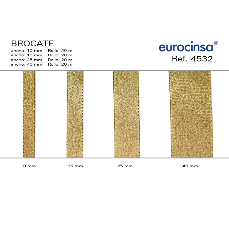 ROLLO CINTA BROCATE A-40mm. C-15 20m.