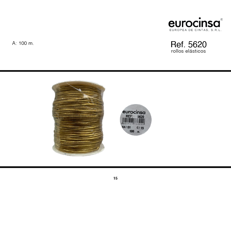 ROLLO ELASTICOS 2mm. x 100 m. C-15