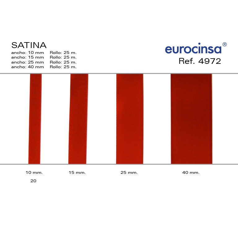 ROLLO CINTA SATINA A-15mm C-25 25m.
