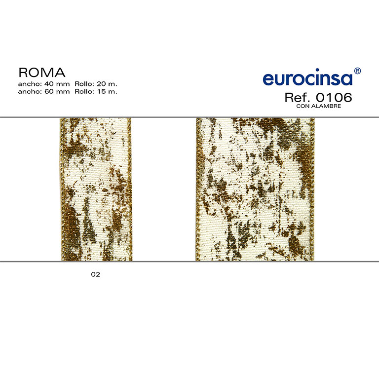 ROLLO CINTA ROMA A-40mm. C-15 20m. CON ALAMBRE