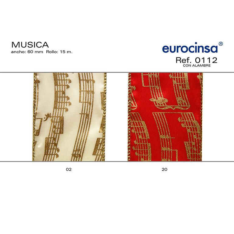 ROLLO CINTA MUSICA A-60mm. C-02 15m. CON ALAMBRE