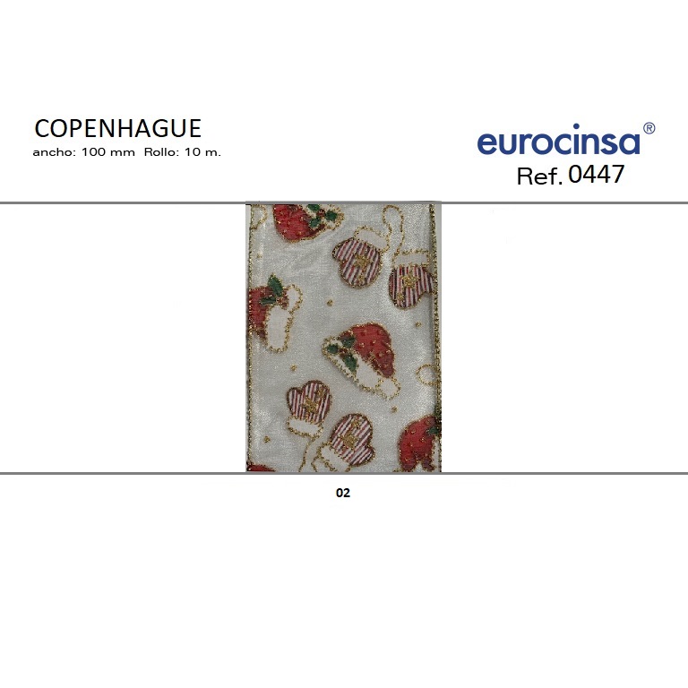 ROLLO CINTA COPENHAGE A-100mm. C-02 10m. CON ALAMBRE