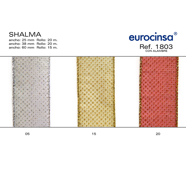 ROLLO CINTA SHALMA A-25mm. C-20 20m. CON ALAMBRE