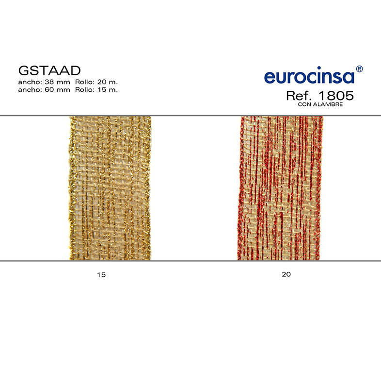 ROLLO CINTA GSTAAD A-38mm. C-20 20m. CON ALAMBRE