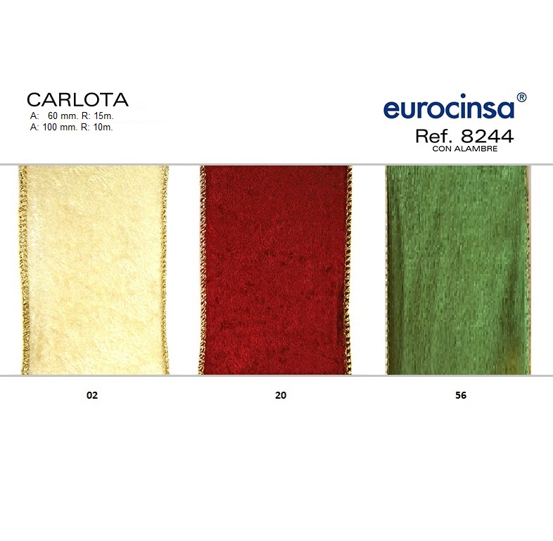 ROLLO CINTA CARLOTA A-100mm. C-02 10m. CON ALAMBRE