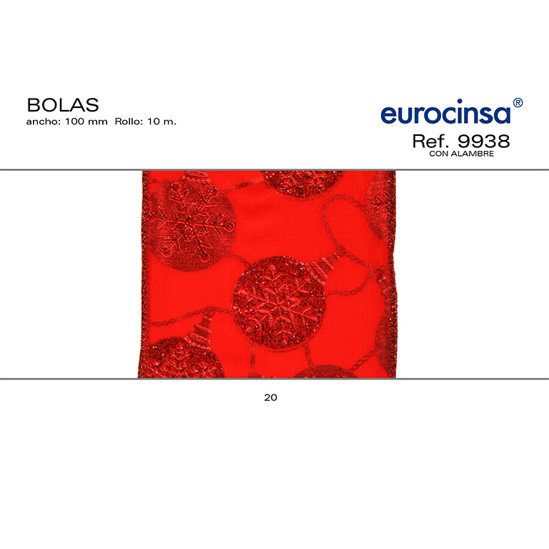 ROLLO CINTA BOLAS A-100mm. C-20 10m. CON ALAMBRE