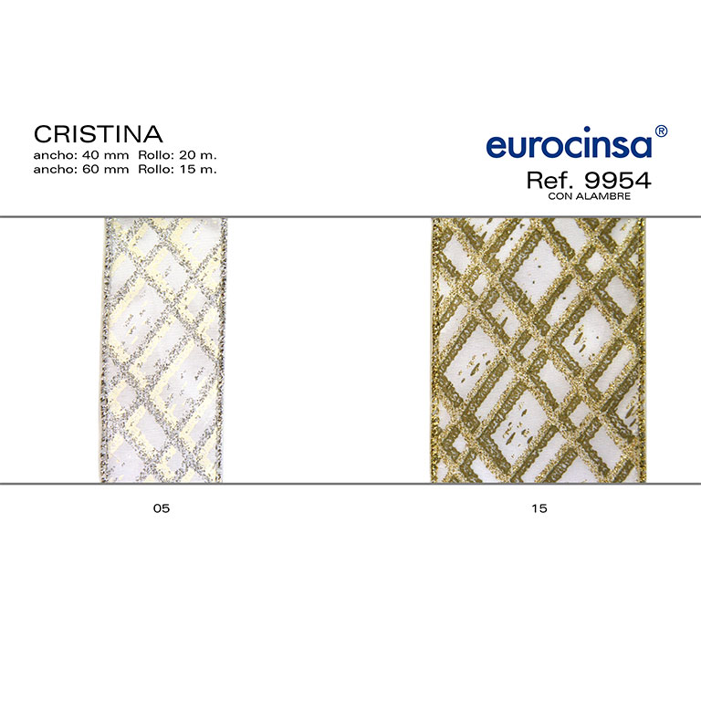 ROLLO CINTA CRISTINA A-40mm. C-05 20m. CON ALAMBRE