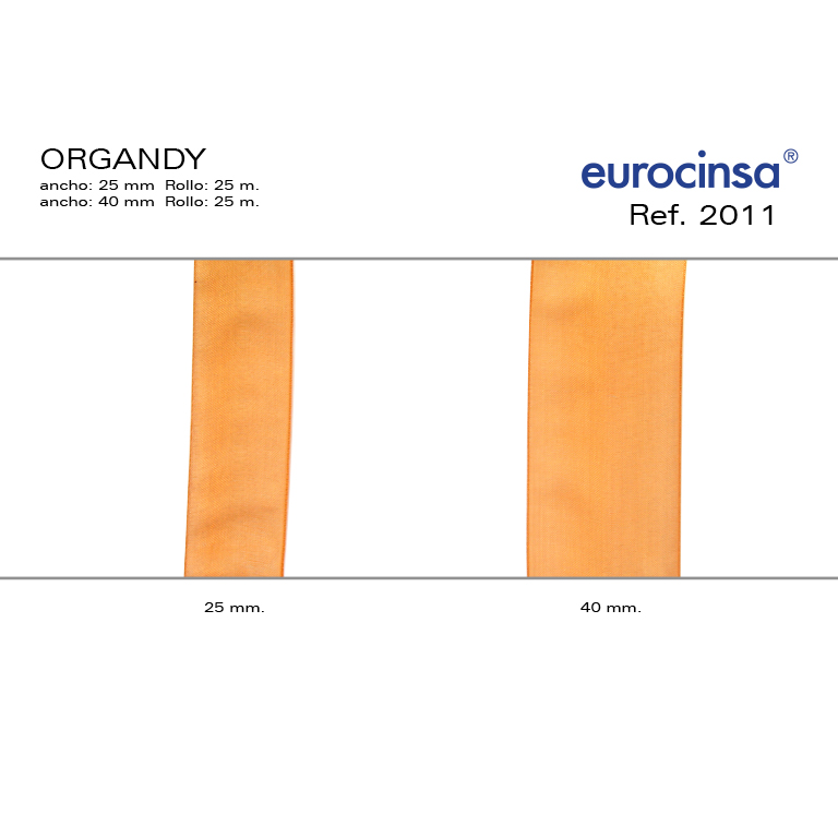 ROLLO CINTA ORGANDY A-40mm. C-21 50m.
