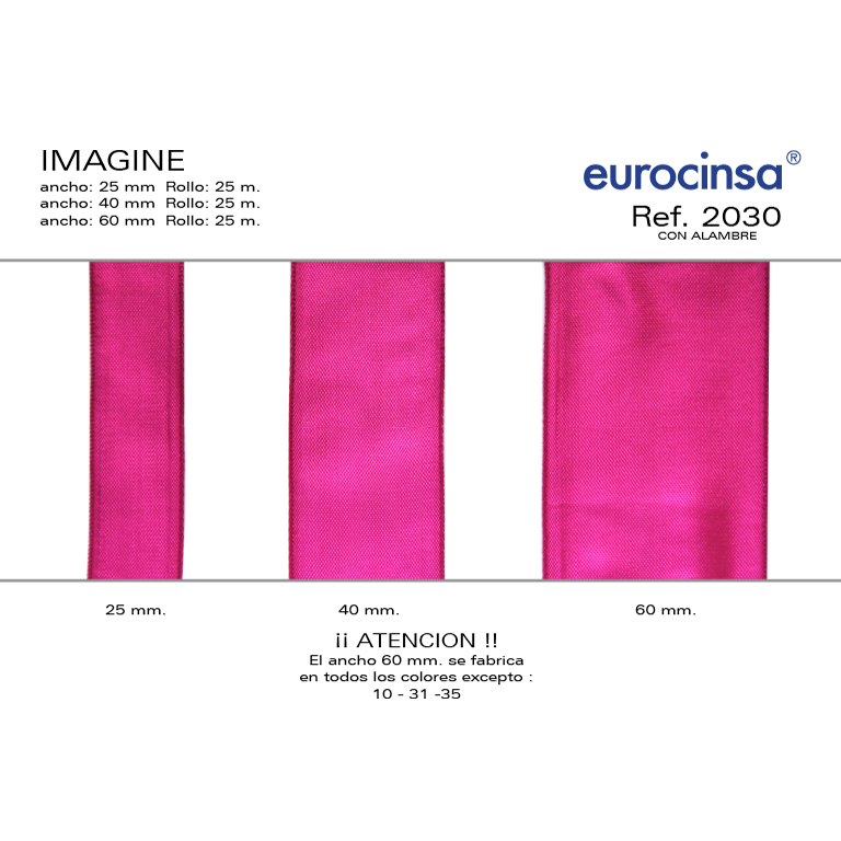 ROLLO CINTA IMAGINE A-40mm. C-20 25m. CON ALAMBRE