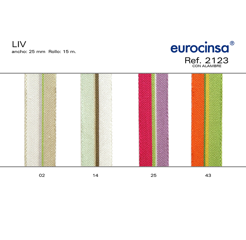 ROLLO CINTA LIV A-25mm. C-43 15m. CON ALAMBRE