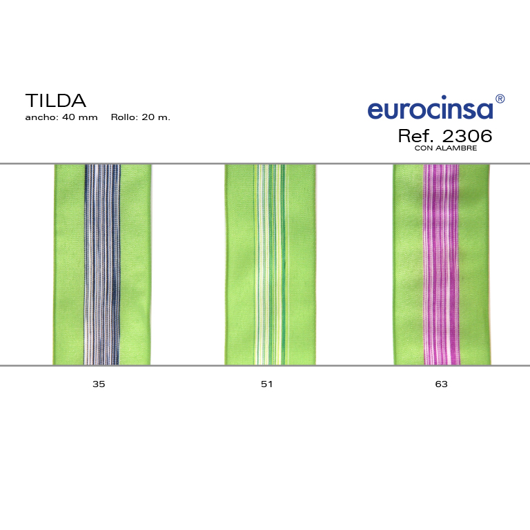 ROLLO CINTA TILDA A-40mm. C-35 20m. CON ALAMBRE