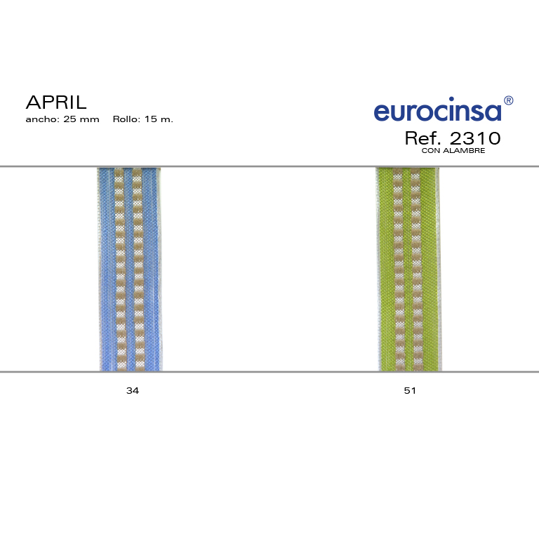 ROLLO CINTA APRIL A-25mm. C-51 15m. CON ALAMBRE