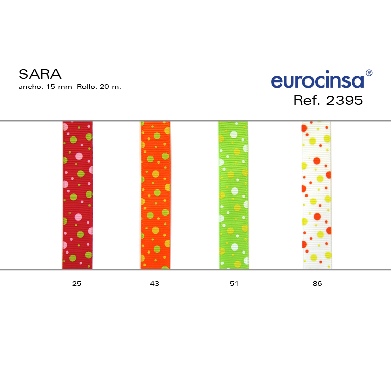 ROLLO CINTA SARA A-15mm C-43 20m.