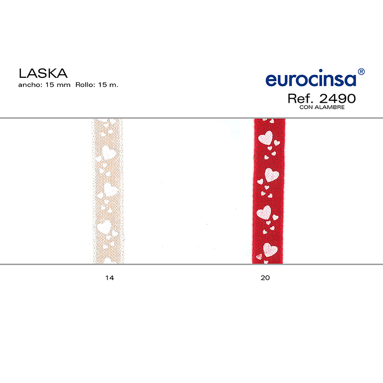 ROLLO CINTA LASKA A-15mm. C-20 15m. CON ALAMBRE