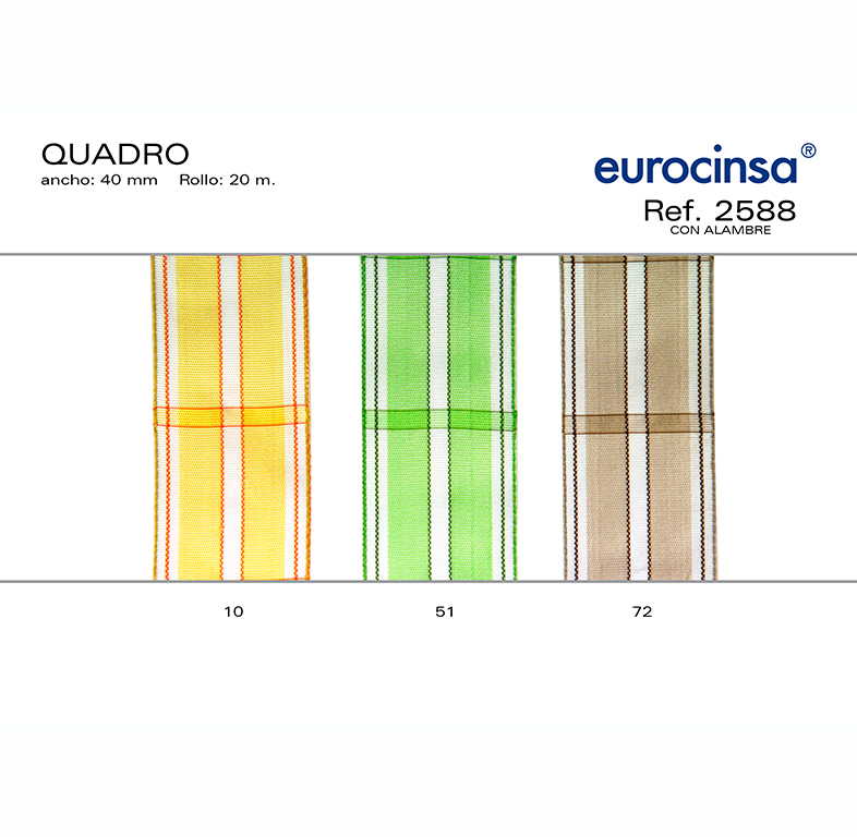 ROLLO CINTA QUADRO A-40mm. C-10 20m. CON ALAMBRE