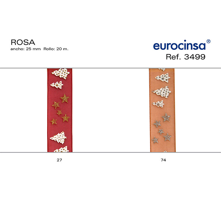 ROLLO CINTA ROSA A-25mm. C-74 20m.
