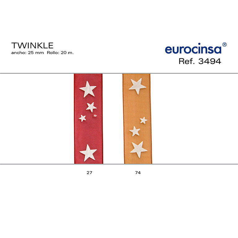 ROLLO CINTA TWINKLE A-25mm. C-74 20m.