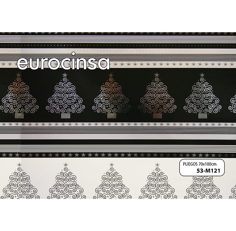 PLIEGO PAPEL FANTASÍA NAVIDAD METALIZADO 70x100cm.