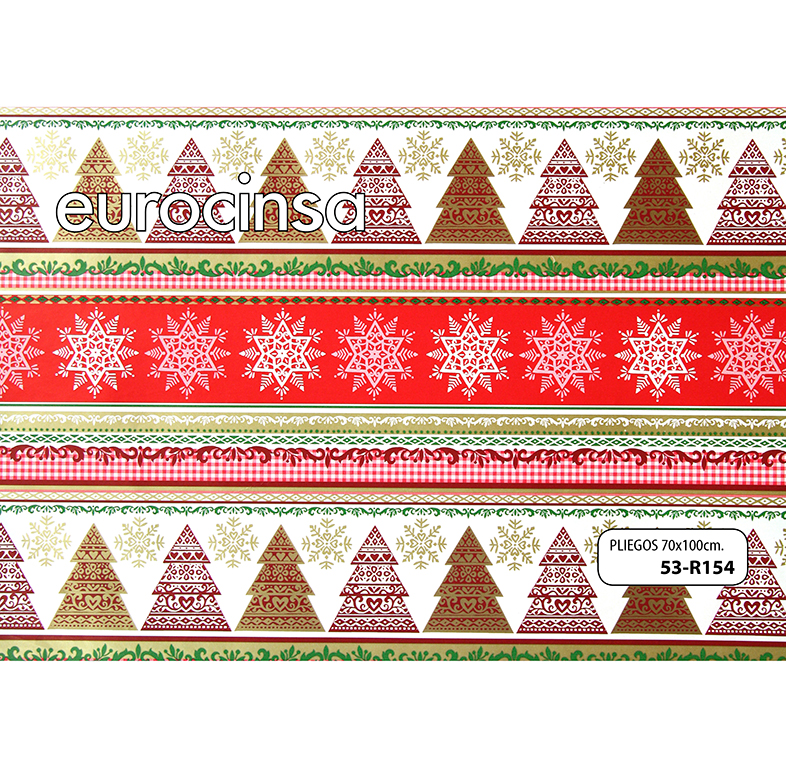 PLIEGO PAPEL FANTASÍA NAVIDAD 70x100cm.