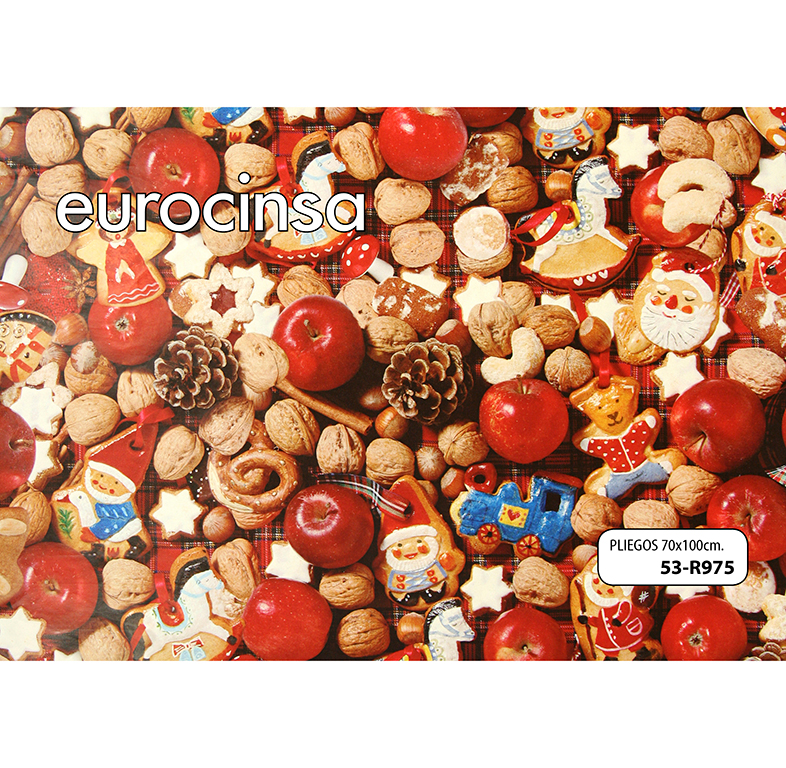 PLIEGO PAPEL FANTASÍA NAVIDAD 70x100cm.