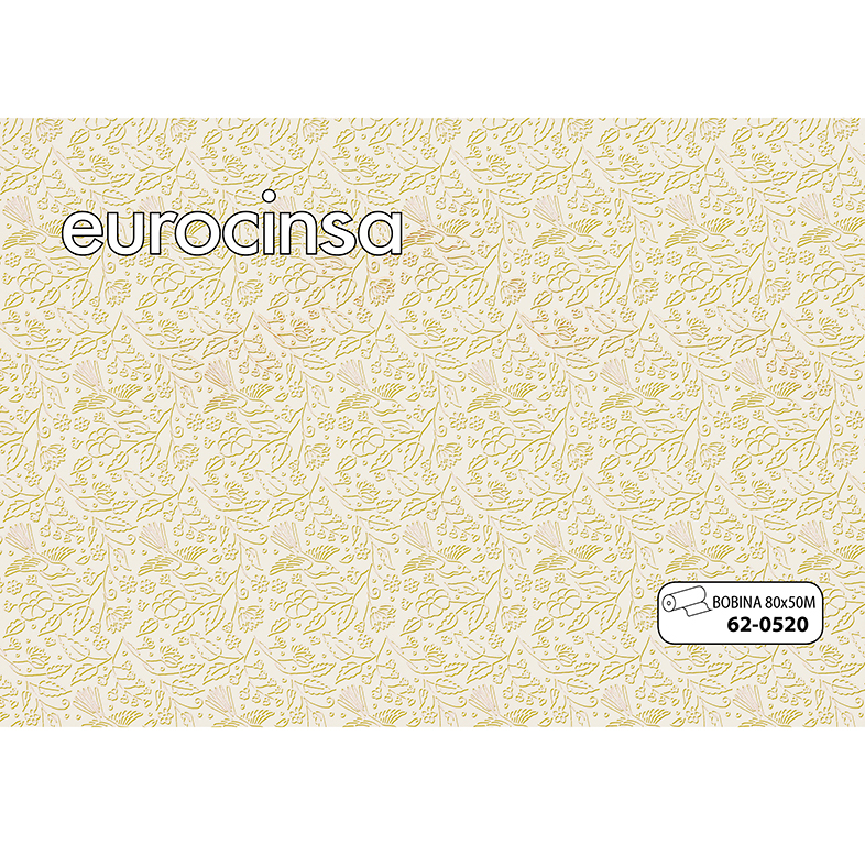 BOBINA POLIPROPILENO TRANSPARENTE IMPRESO 35micras 80cm. x 50m.