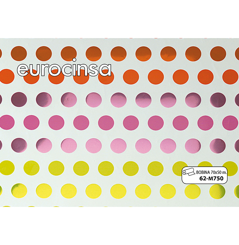 BOBINA POLIPROPILENO METALIZADO IMPRESO 30micras 70cm. x 50m.