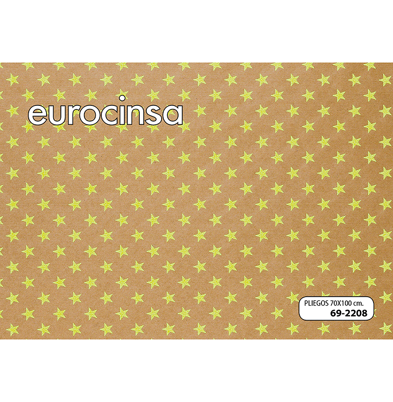 PLIEGO PAPEL ECO-FUN STARS 70x100cm.