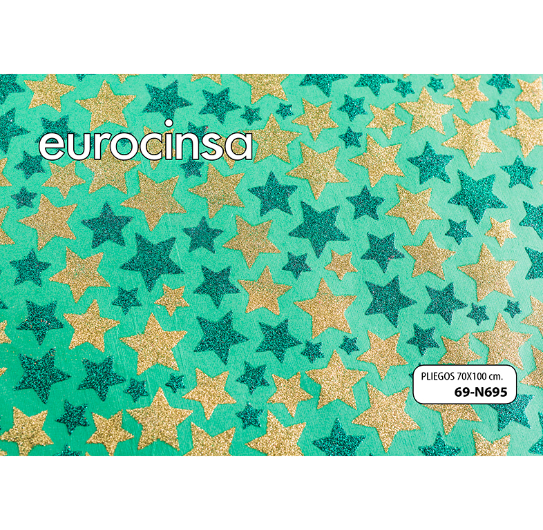 PLIEGO PAPEL COTTON 100% HECHO A MANO CON BRILLO 70x100cm.