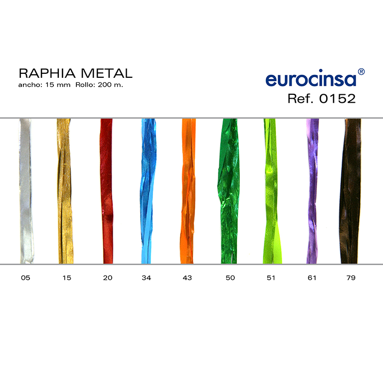 ROLLO CINTA POLYRAPHIA METALIZADA A-15mm. C-05 200m.