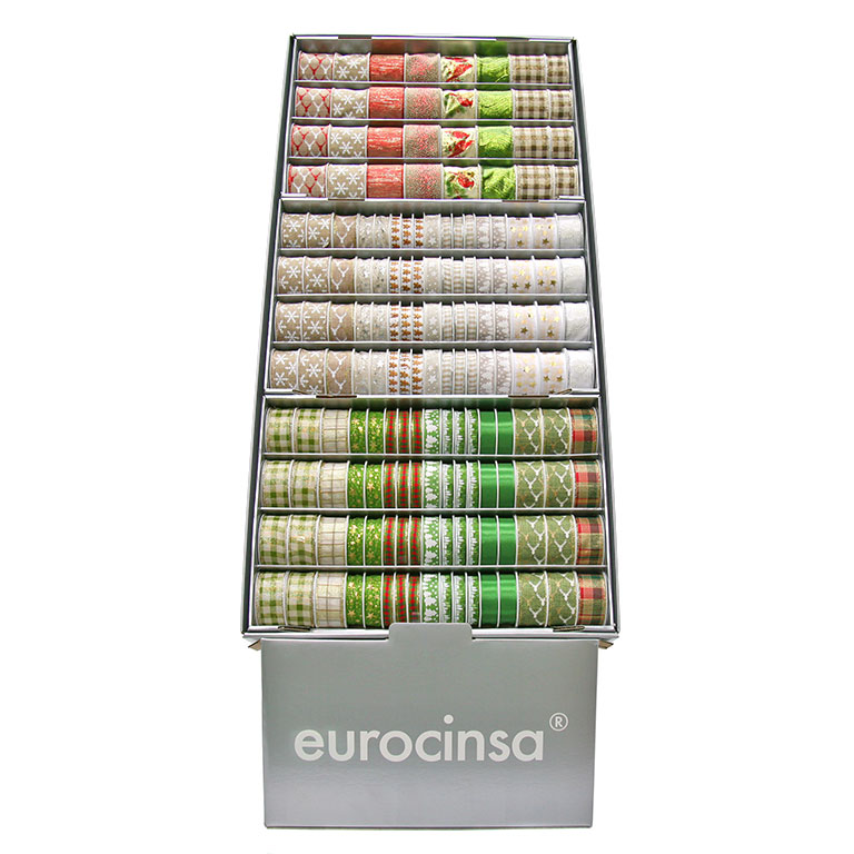 MUEBLE 3 BANDEJAS CINTA TEXTIL NAVIDAD A-15/25/40/60mm. 168 ROLLOS x 2/3/4m. C-99