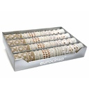 BANDEJA CINTA TEXTIL NAVIDAD BLANCO A-15/25/40mm. 68 ROLLOS x 2/3/4m. C-01