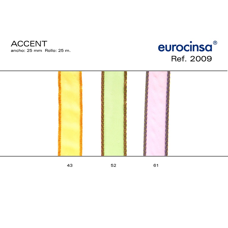 ROLLO CINTA ACCENT A-25mm. C-52 25m.
