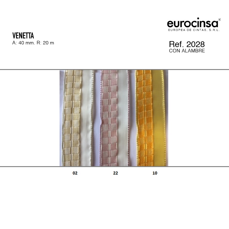 ROLLO CINTA VENETTA A-40mm. C-02 20m.