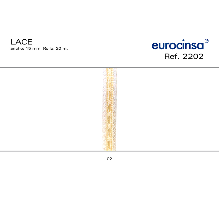 ROLLO CINTA LACE A-15mm. C-02 20m.