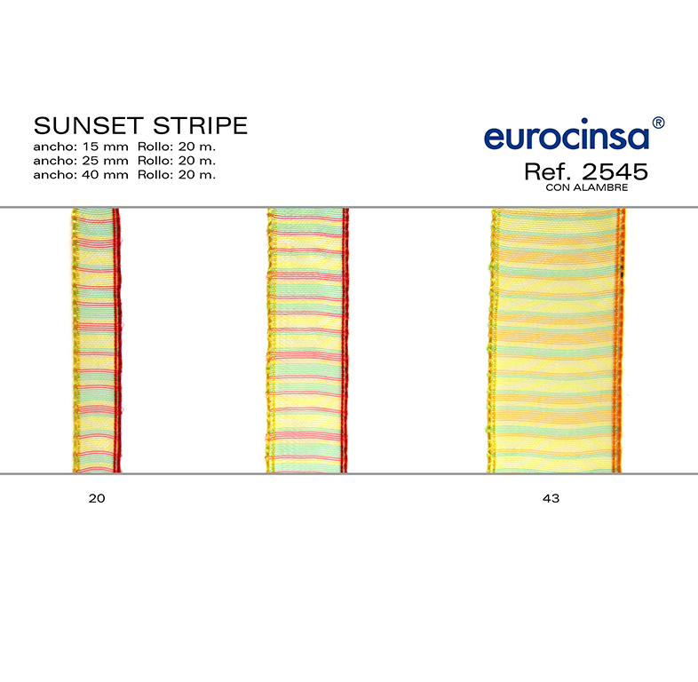 ROLLO CINTA SUNSET STRIP A-40mm. C-20 20m.
