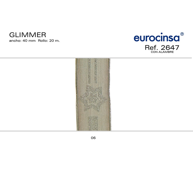 ROLLO CINTA GLIMMER A-40mm. C-06 20m.