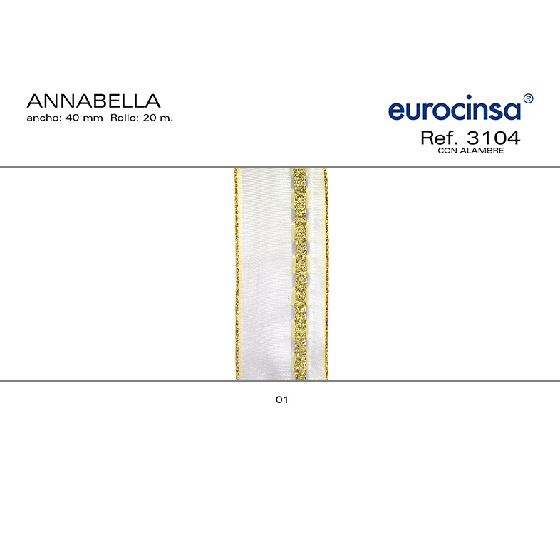 ROLLO CINTA ANNABELLA A-40mm. C-01 20m.