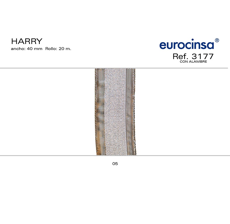 ROLLO CINTA HARRY A-40mm. C-05 20m. CON ALAMBRE