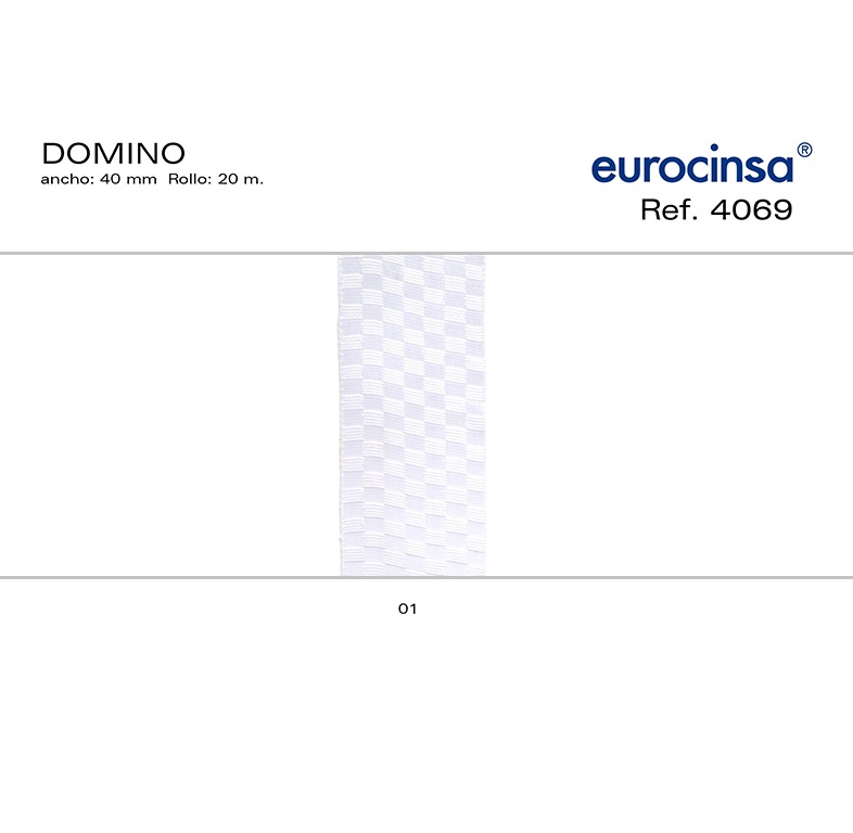ROLLO CINTA DOMINO A-40mm. C-01 20m.