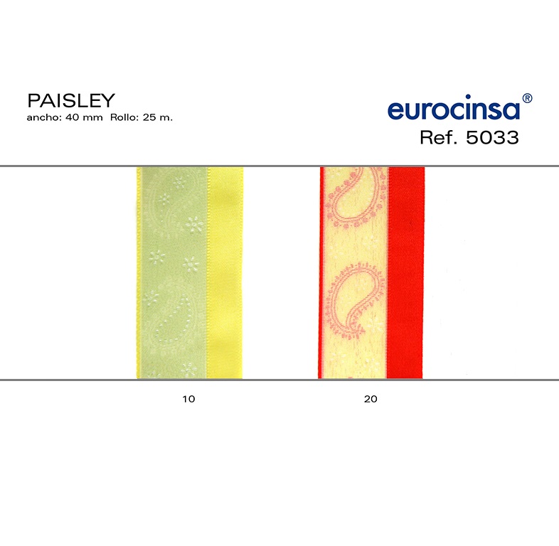 ROLLO CINTA PAYSLEY A-40mm. C-20 25m.