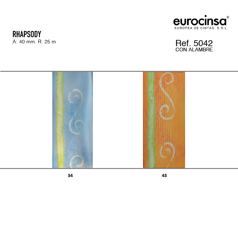 ROLLO CINTA RHAPSODY A-40mm. C-34 25m.