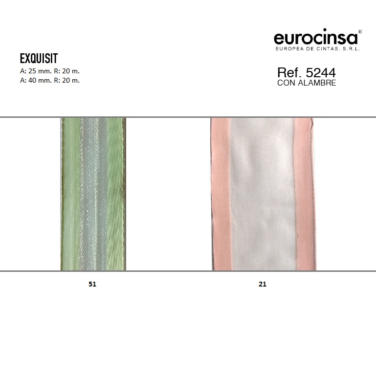 ROLLO CINTA EXQUISIT A-25mm. C-51 20m.