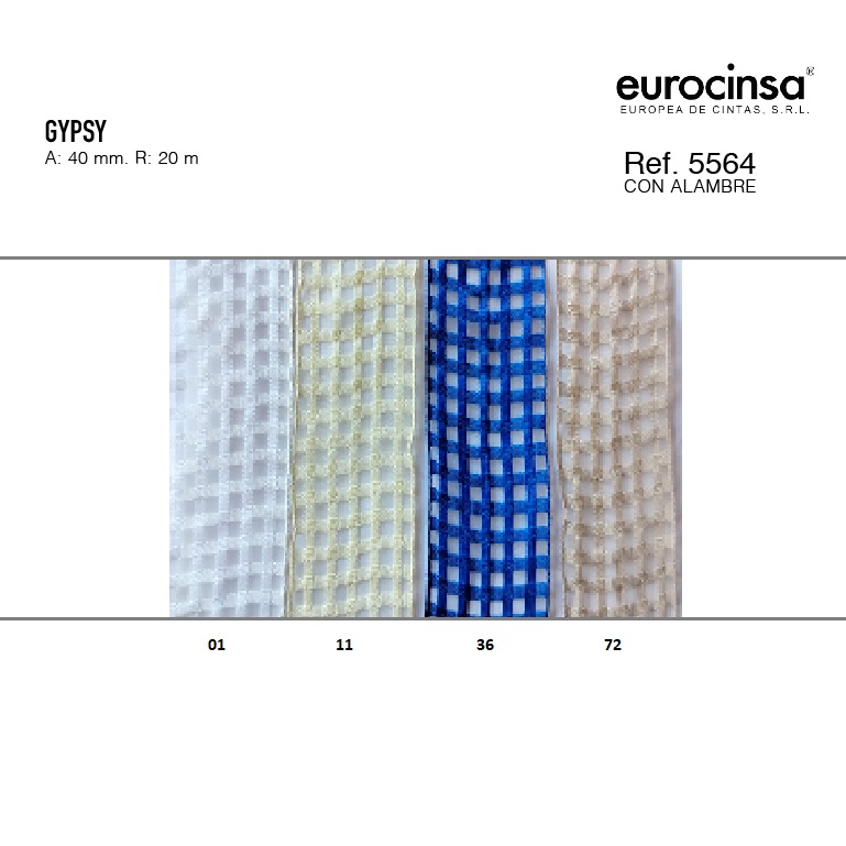 ROLLO CINTA GYPSY A-40mm. C-72 20m.