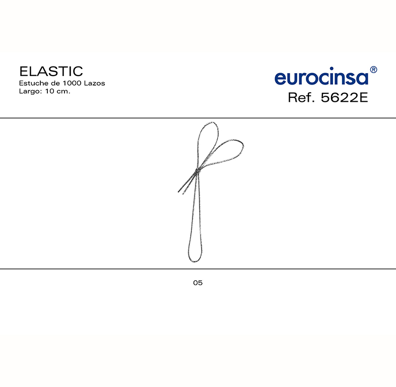 CAJA DE 1.000 LAZOS ELASTICOS A-01mm. L-10cm. C-05