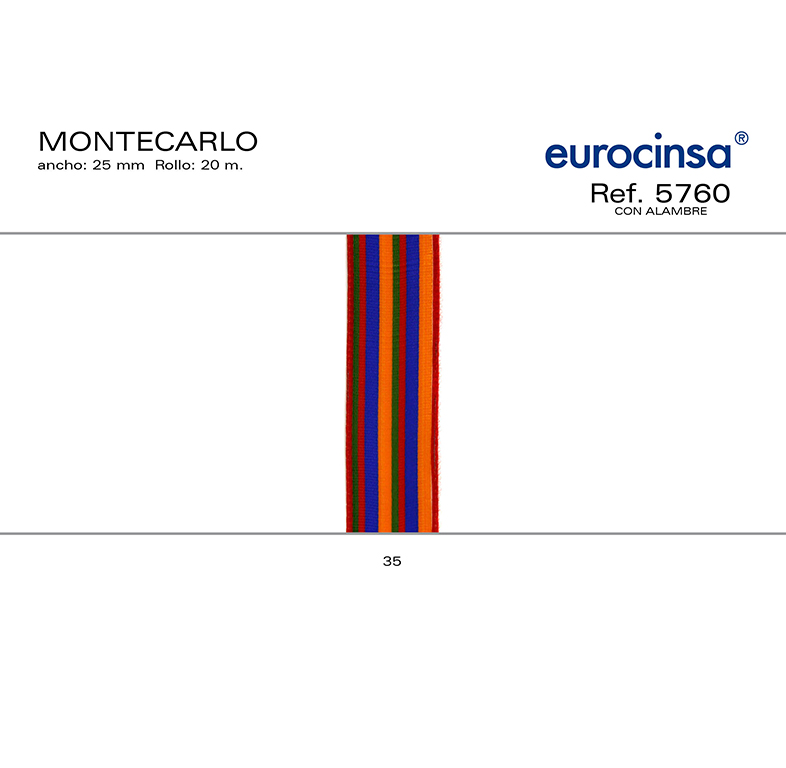 ROLLO CINTA MONTECARLO A-25mm. C-35 20m.