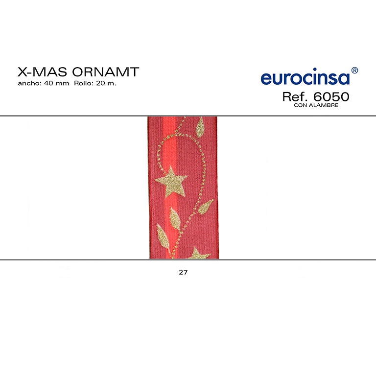ROLLO CINTA X-MAS ORNAMENT A-40mm. C-27 20m.