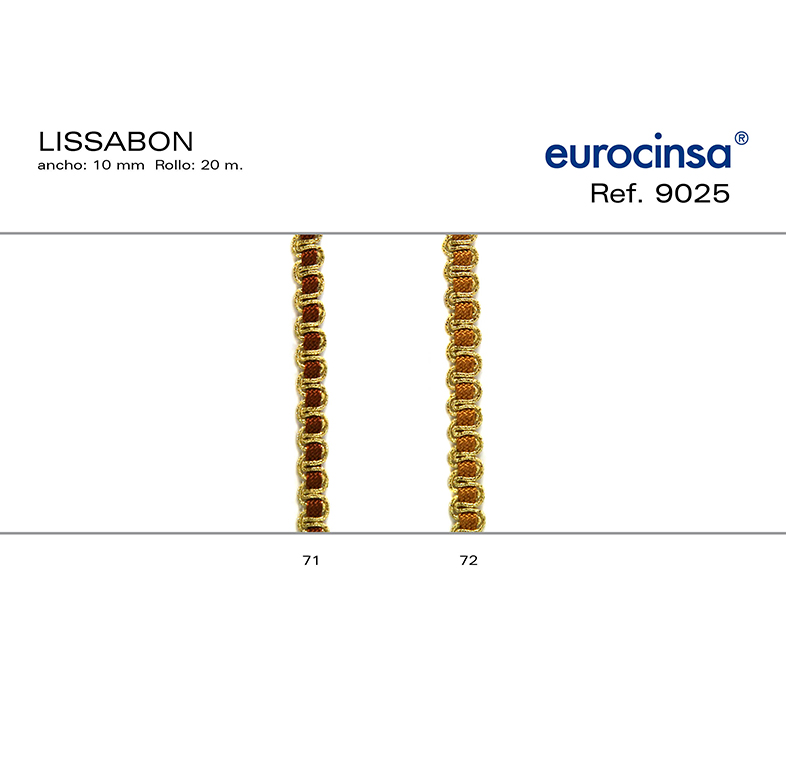 ROLLO CINTA LISSABON A-10mm. C-72 20m.