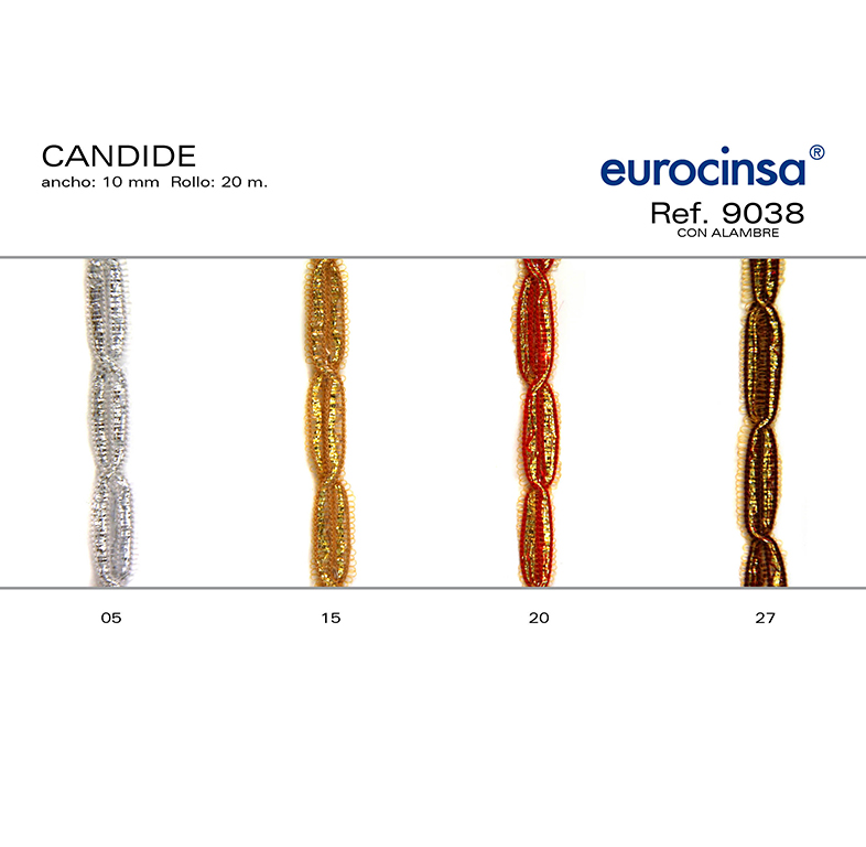 ROLLO CINTA CANDIDE A-10mm. C-05 20m. CON ALAMBRE