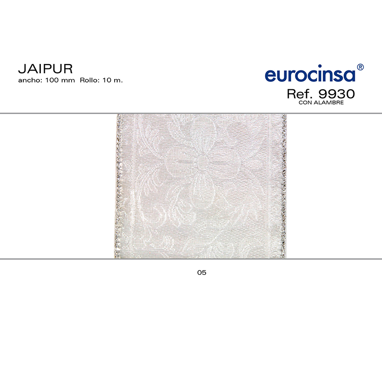 ROLLO CINTA JAIPUR A-100mm. C-05 10m. CON ALAMBRE