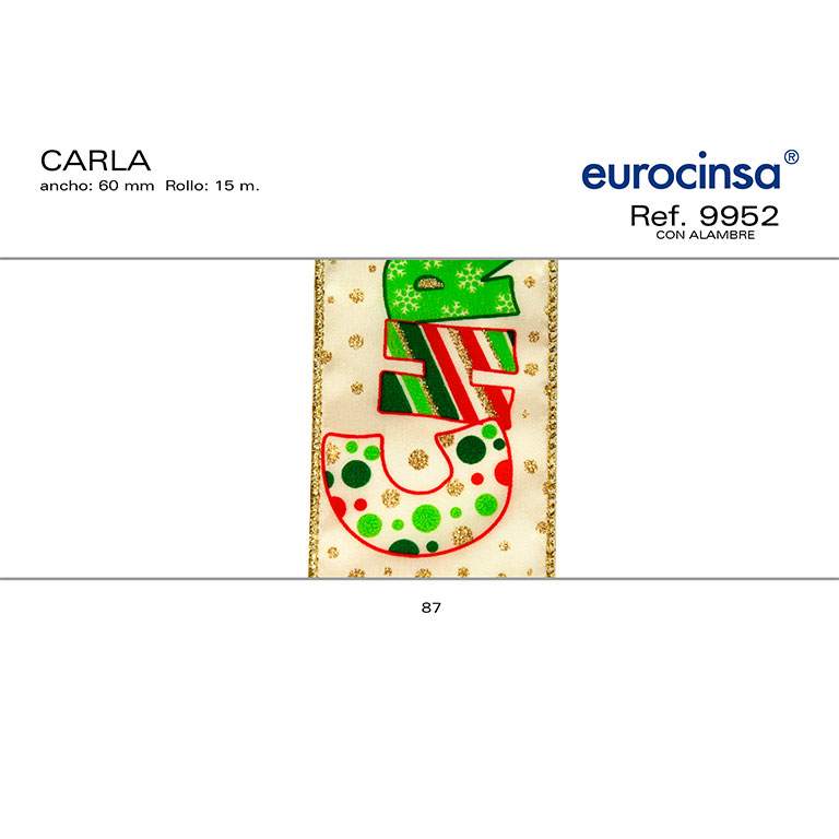 ROLLO CINTA CARLA A-60mm. C-87 15m. CON ALAMBRE